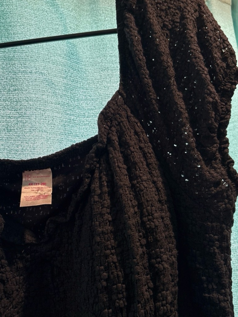 Black Textured Midi Dress